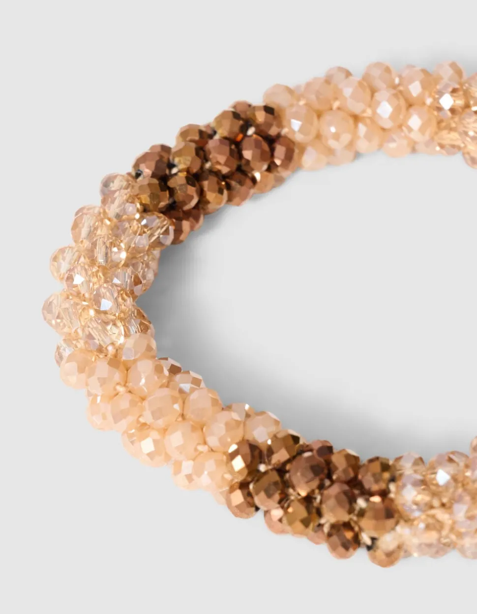 Beaded Armband Beige/Bruin