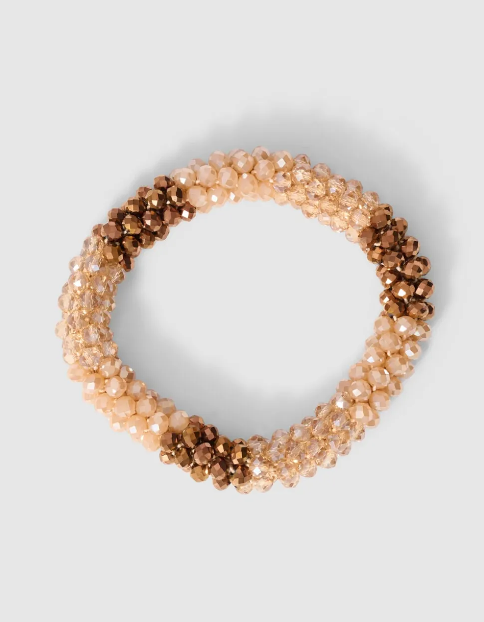 Beaded Armband Beige/Bruin