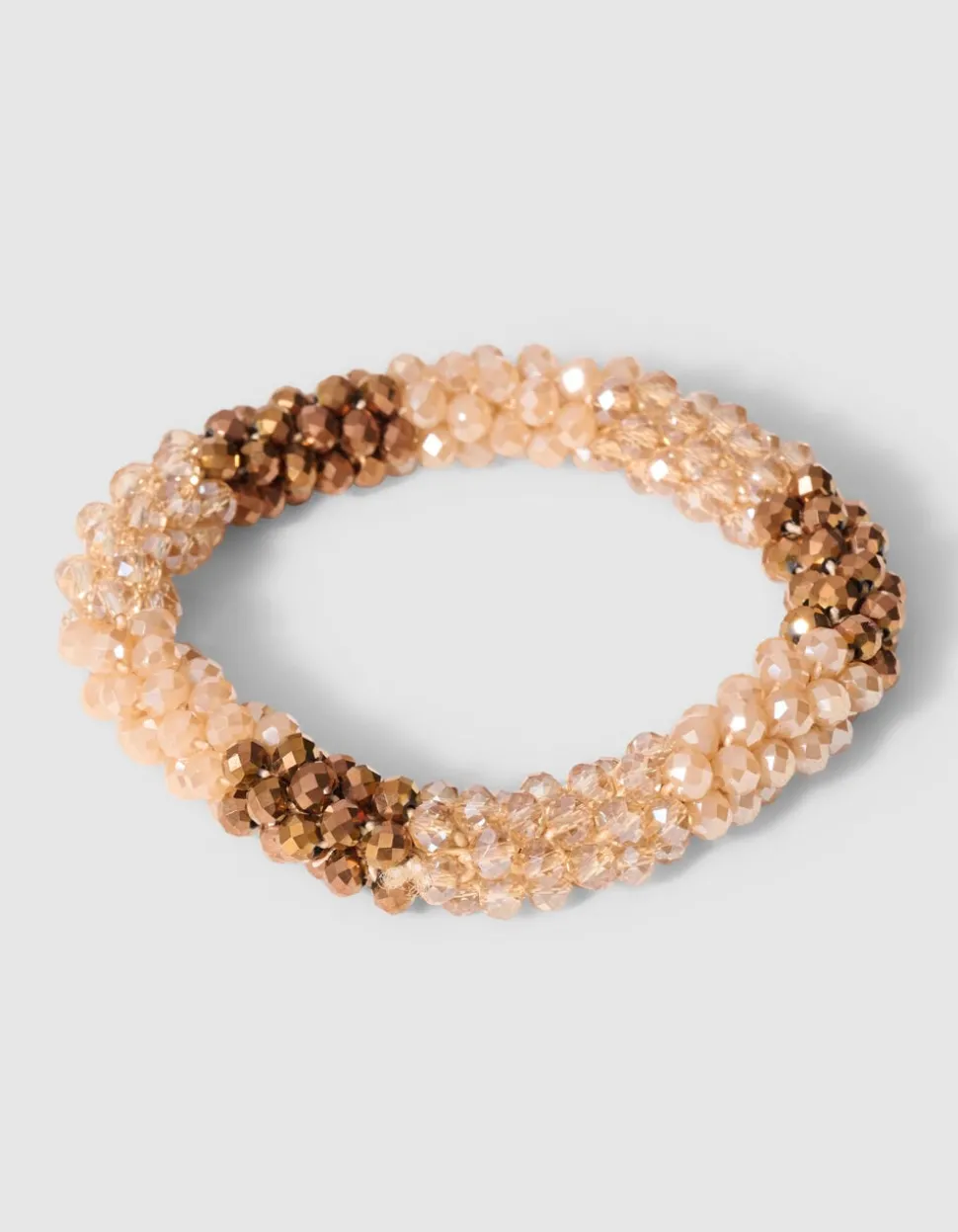 Beaded Armband Beige/Bruin