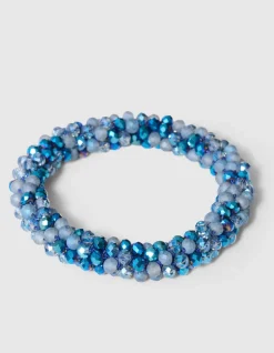 Beaded Armband Blauw