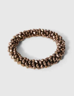 Beaded Armband Donkerbruin