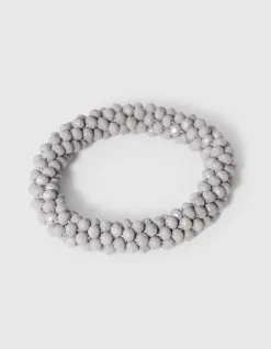 Beaded Armband Lichtgrijs