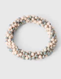 Beaded Armband Lichtgrijs/Beige