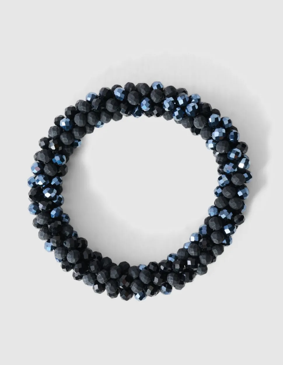 Beaded Elastieken Armband Donkerblauw