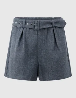 Belted Short Grijs