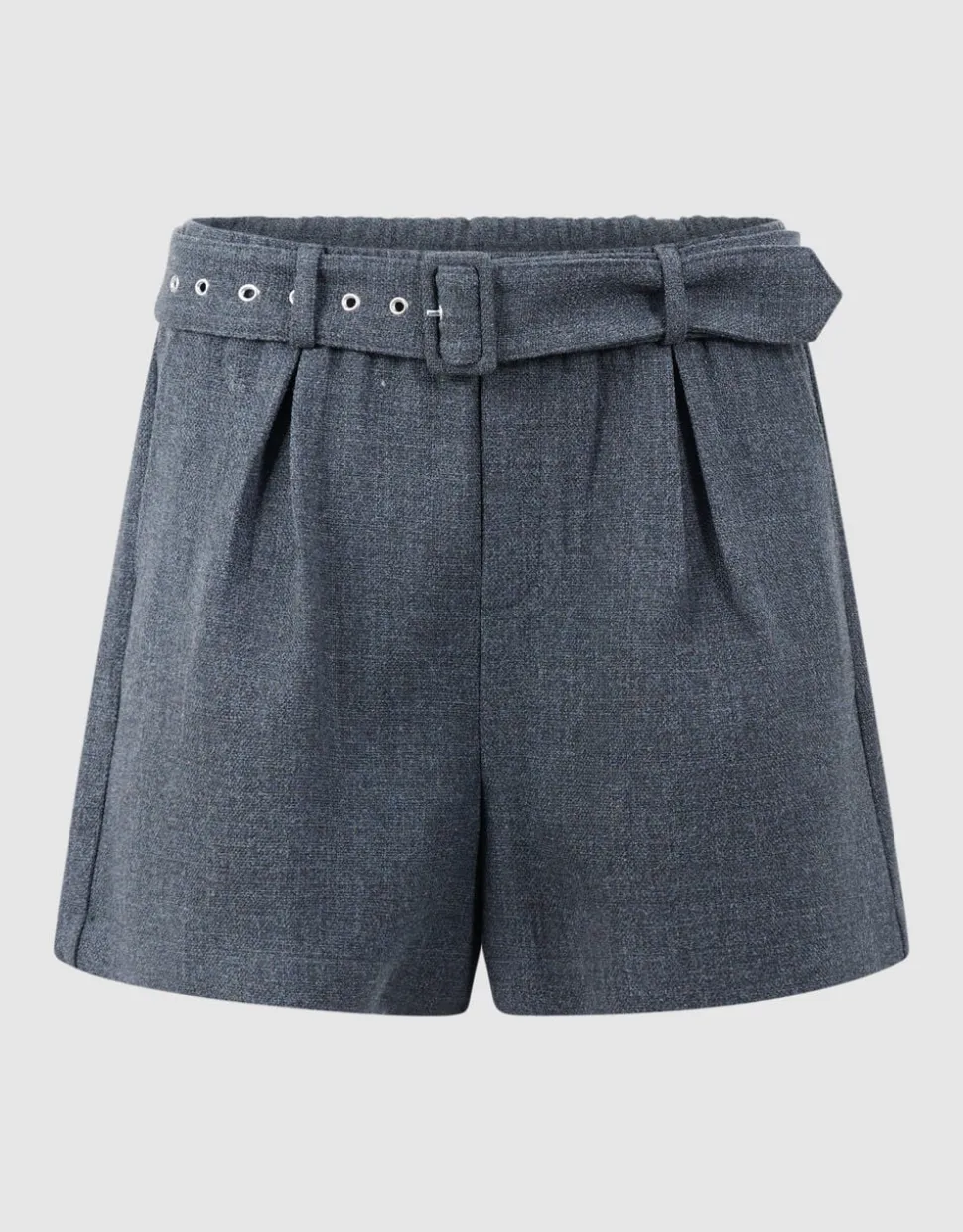 Belted Short Grijs