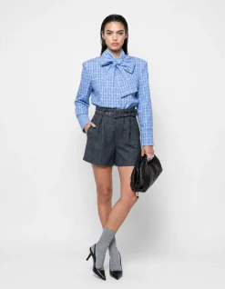 Belted Short Grijs