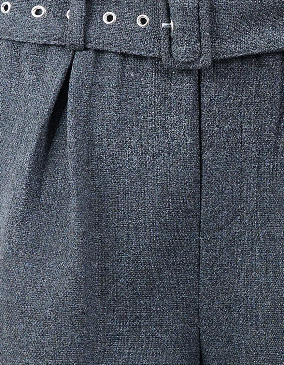 Belted Short Grijs