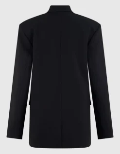 Big Shoulder Blazer Zwart By Lonneke