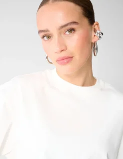 Big Shoulder T-shirt Wit