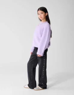 Big Stud Wide Leg Fit Jeans Zwart
