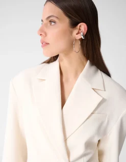 Blazer Mini Jurk Gebroken Wit