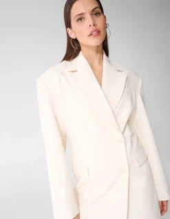 Blazer Mini Jurk Gebroken Wit