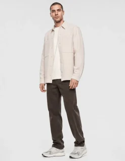 Block Jacquard Overshirt Zand