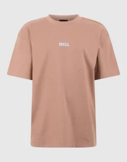 Brasil Artwork T-shirt Lichtbruin