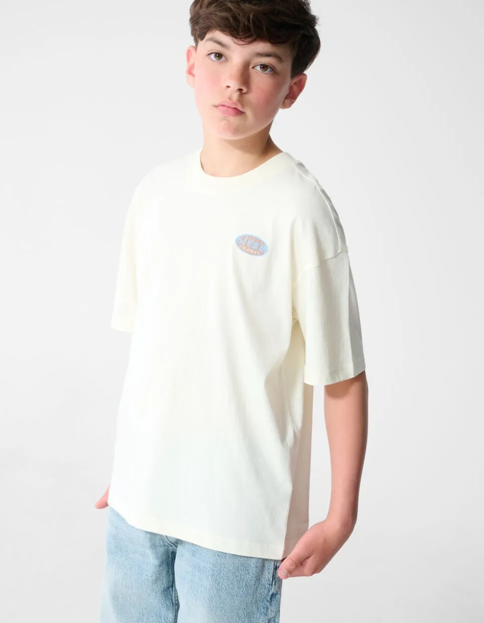 Brick Artwork T-shirt Gebroken Wit