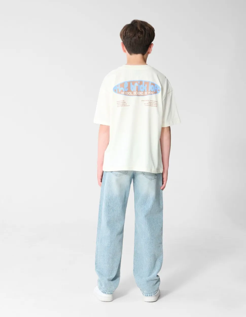Brick Artwork T-shirt Gebroken Wit