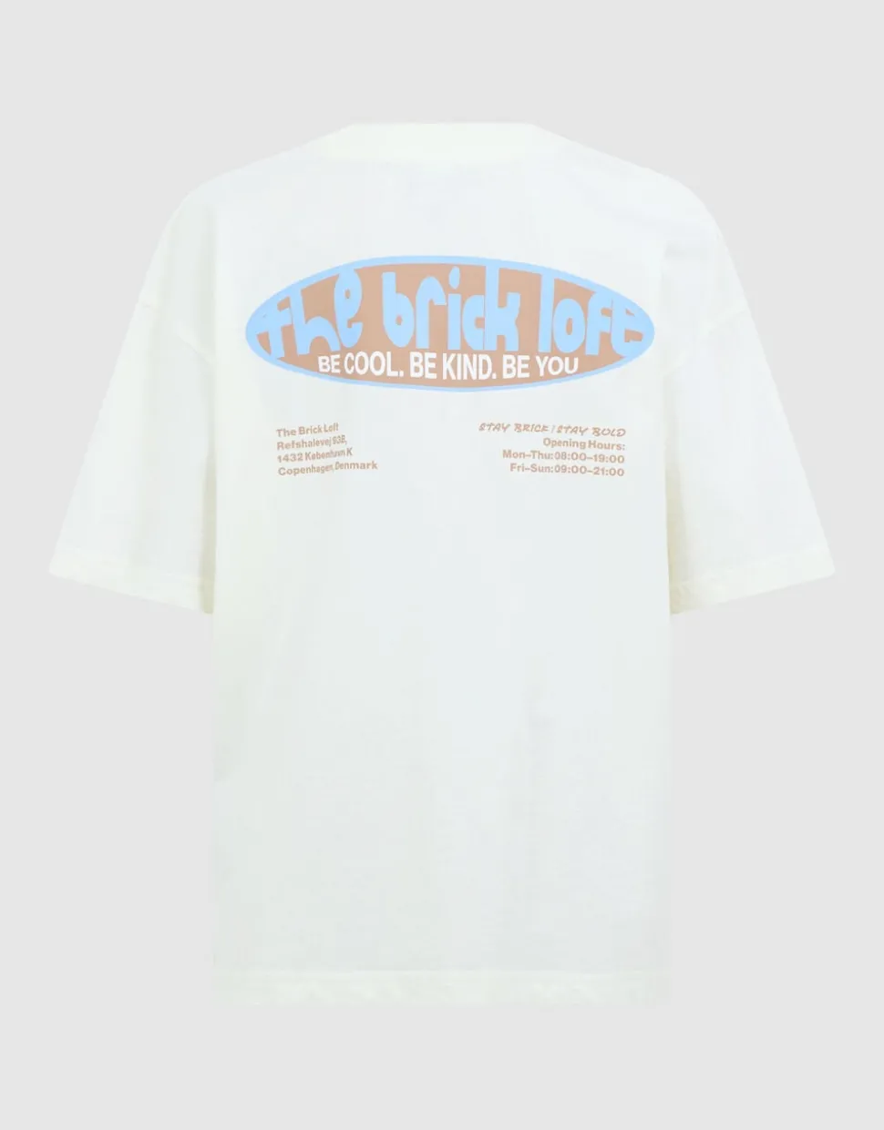 Brick Artwork T-shirt Gebroken Wit