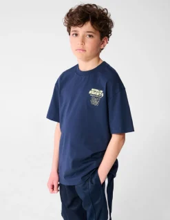 Brooklyn Artwork T-shirt Donkerblauw