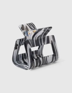 Bulky Haarklem Zwart/Wit