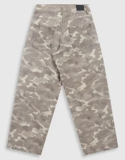 Camo Baggy Fit Jeans Lichtbruin
