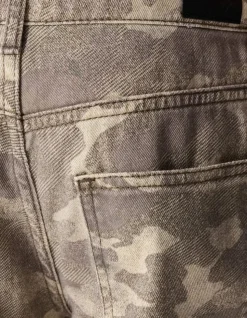 Camo Baggy Fit Jeans Lichtbruin