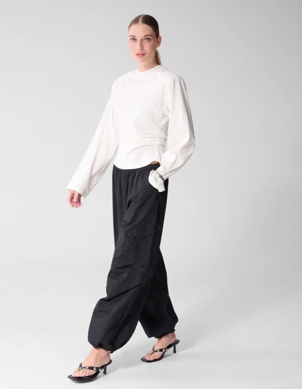 Cargo Balloon Fit Broek Zwart