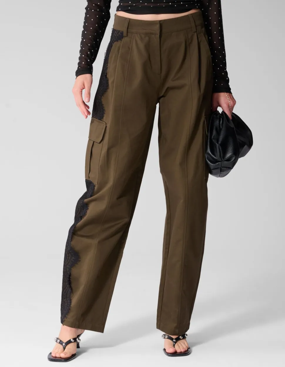 Cargo Lace Broek Khaki
