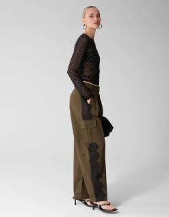 Cargo Lace Broek Khaki