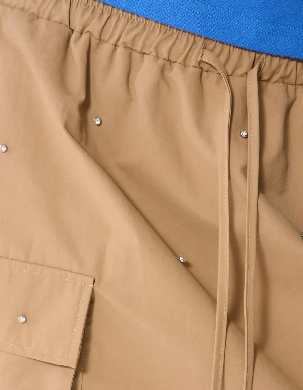 Cargo Strass Mini Rok Beige