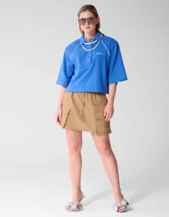 Cargo Strass Mini Rok Beige