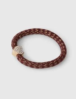 Charm Lurex Haarelastiek Bruin