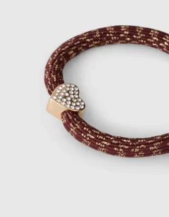 Charm Lurex Haarelastiek Bruin