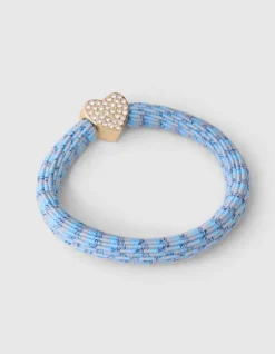 Charm Lurex Haarelastiek Lichtblauw
