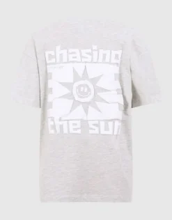 Chasing Artwork T-shirt Lichtgrijs