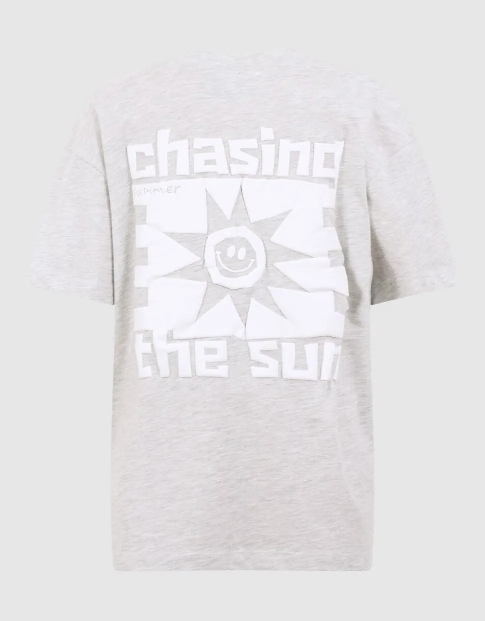 Chasing Artwork T-shirt Lichtgrijs
