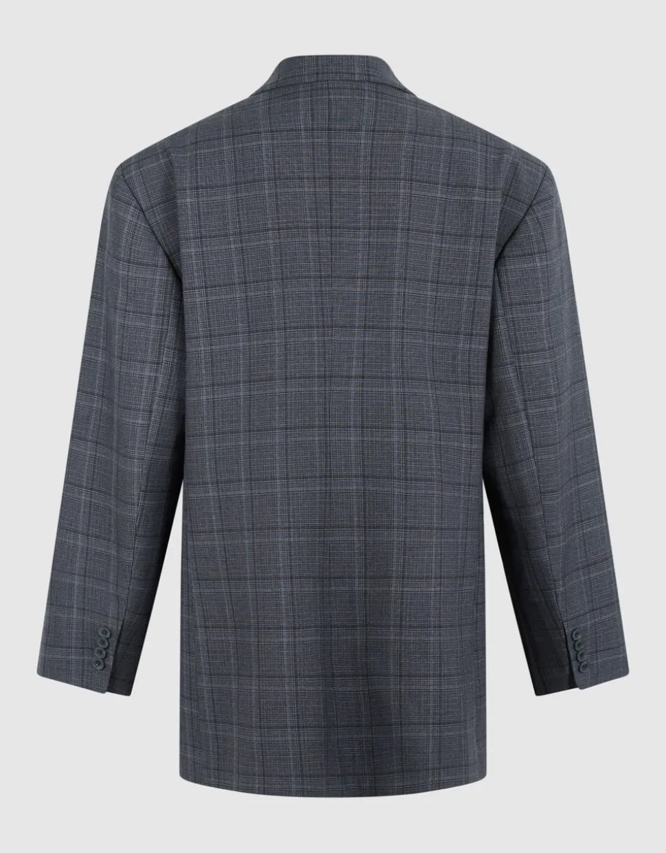 Check Blazer Jurk Donkergrijs