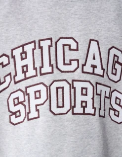 Chicago Artwork Sweater Lichtgrijs