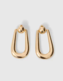 Chunky U-shape Oorbellen Goud
