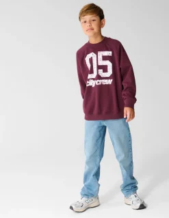 City Crew Sweater Donkerrood