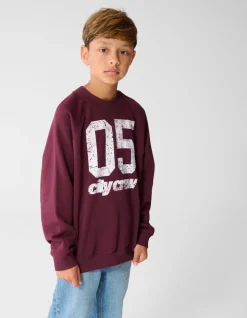 City Crew Sweater Donkerrood