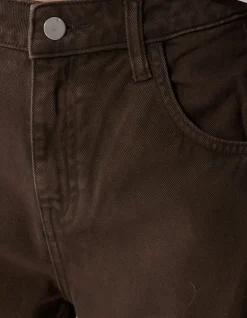 Clean Barrel Fit Jeans Bruin