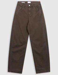 Clean Barrel Fit Jeans Bruin