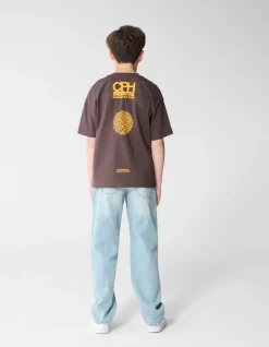 Copenhagen Artwork T-shirt Donkerbruin