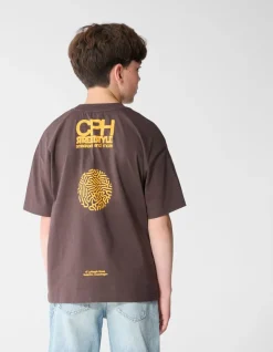 Copenhagen Artwork T-shirt Donkerbruin