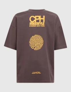 Copenhagen Artwork T-shirt Donkerbruin