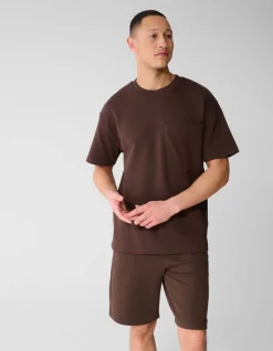 Cord Pocket T-shirt Donkerbruin