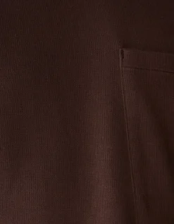 Cord Pocket T-shirt Donkerbruin