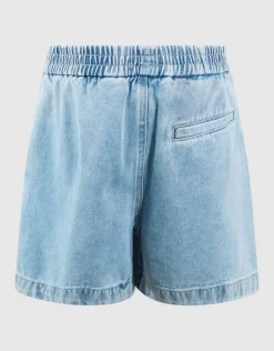 Crochet Denim Short Blauw