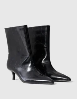 Croco Laarzen Zwart